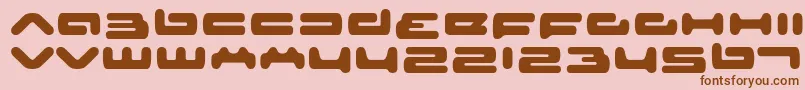 Seniorservice Font – Brown Fonts on Pink Background