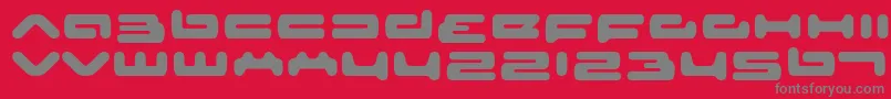 Seniorservice Font – Gray Fonts on Red Background