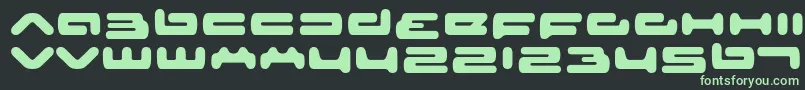 Seniorservice Font – Green Fonts on Black Background