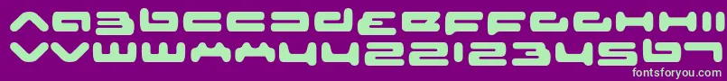 Seniorservice Font – Green Fonts on Purple Background