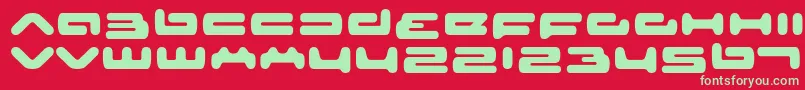 Seniorservice Font – Green Fonts on Red Background