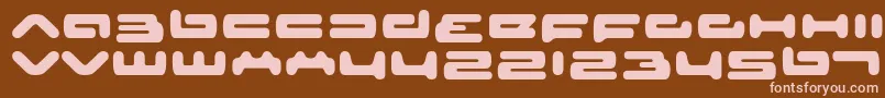 Seniorservice Font – Pink Fonts on Brown Background
