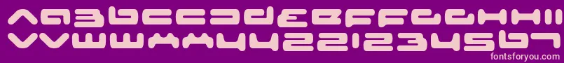 Seniorservice Font – Pink Fonts on Purple Background