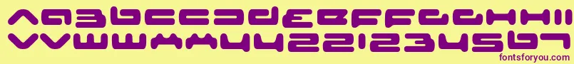 Seniorservice Font – Purple Fonts on Yellow Background