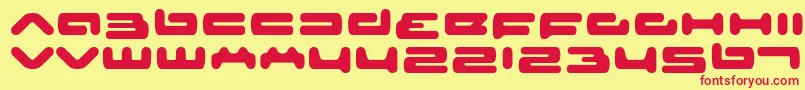 Seniorservice Font – Red Fonts on Yellow Background