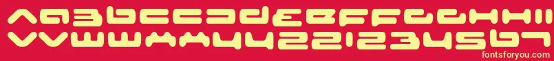 Seniorservice Font – Yellow Fonts on Red Background