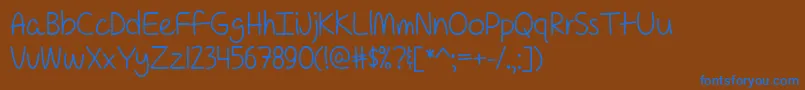 ForAPessimistImPrettyOptimistic Font – Blue Fonts on Brown Background