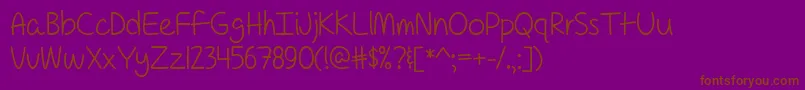 ForAPessimistImPrettyOptimistic Font – Brown Fonts on Purple Background