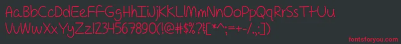 ForAPessimistImPrettyOptimistic Font – Red Fonts on Black Background