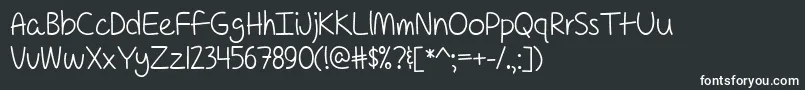 ForAPessimistImPrettyOptimistic Font – White Fonts on Black Background