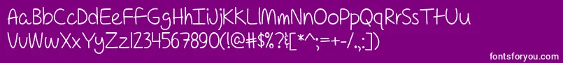 ForAPessimistImPrettyOptimistic Font – White Fonts on Purple Background