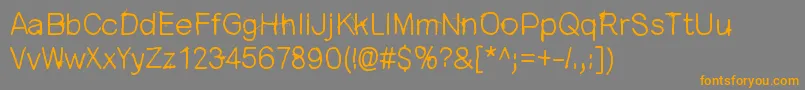 OpenYourEyes Font – Orange Fonts on Gray Background