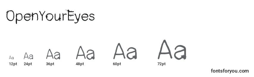 OpenYourEyes Font Sizes