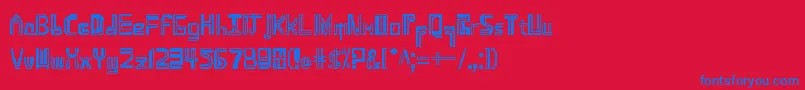 Police Namdemian – polices bleues sur fond rouge