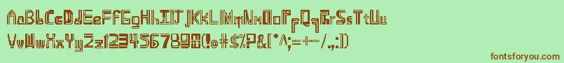 Namdemian Font – Brown Fonts on Green Background