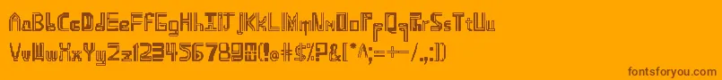 Namdemian Font – Brown Fonts on Orange Background