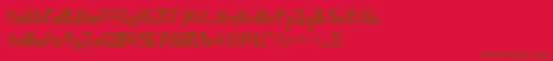Namdemian Font – Brown Fonts on Red Background