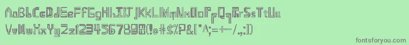Namdemian Font – Gray Fonts on Green Background