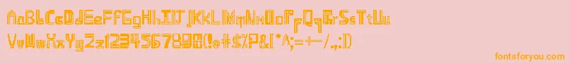 Namdemian Font – Orange Fonts on Pink Background