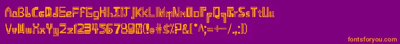 Namdemian Font – Orange Fonts on Purple Background