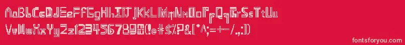 Namdemian Font – Pink Fonts on Red Background