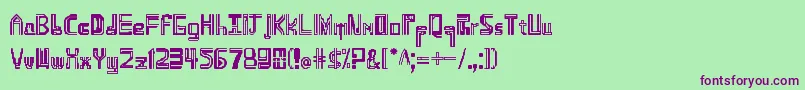 Namdemian Font – Purple Fonts on Green Background