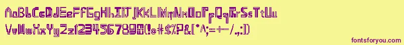 Namdemian Font – Purple Fonts on Yellow Background