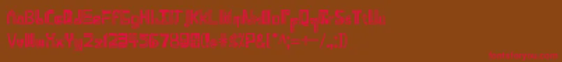 Namdemian Font – Red Fonts on Brown Background