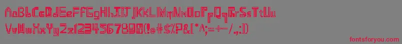 Namdemian Font – Red Fonts on Gray Background