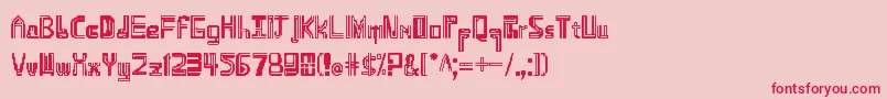 Namdemian Font – Red Fonts on Pink Background