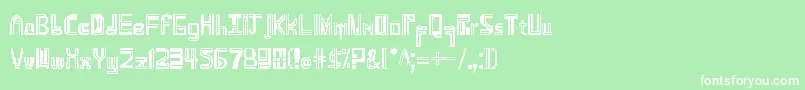 Namdemian Font – White Fonts on Green Background