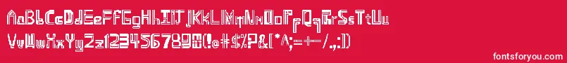 フォントNamdemian – 赤い背景に白い文字