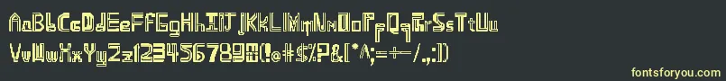 Namdemian Font – Yellow Fonts on Black Background