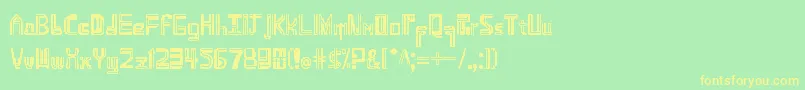 Шрифт Namdemian – жёлтые шрифты на зелёном фоне