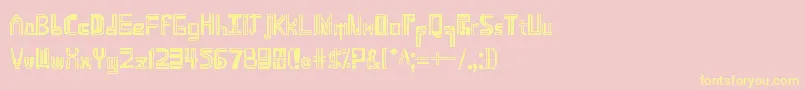 Namdemian Font – Yellow Fonts on Pink Background