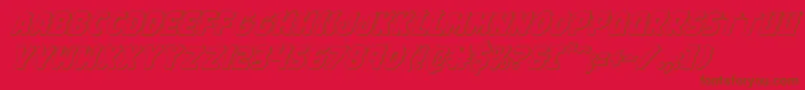 Johnnytorch3Dital Font – Brown Fonts on Red Background