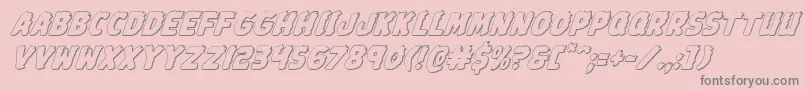 Johnnytorch3Dital Font – Gray Fonts on Pink Background