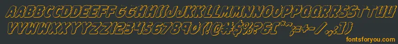 Johnnytorch3Dital Font – Orange Fonts on Black Background