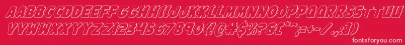 Johnnytorch3Dital Font – Pink Fonts on Red Background