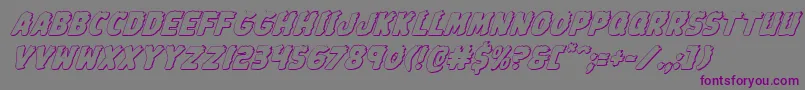 Johnnytorch3Dital Font – Purple Fonts on Gray Background