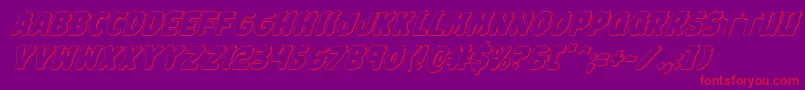 Johnnytorch3Dital Font – Red Fonts on Purple Background