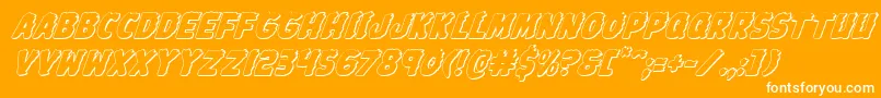 Johnnytorch3Dital Font – White Fonts on Orange Background