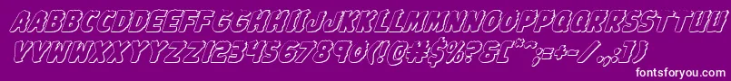 Johnnytorch3Dital Font – White Fonts on Purple Background