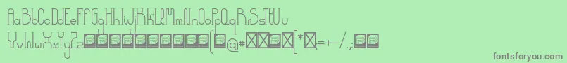 DemocrazyserifLight Font – Gray Fonts on Green Background