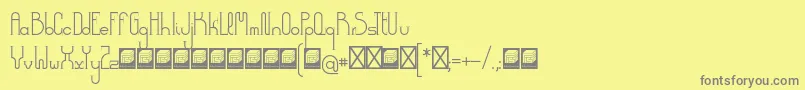 DemocrazyserifLight Font – Gray Fonts on Yellow Background