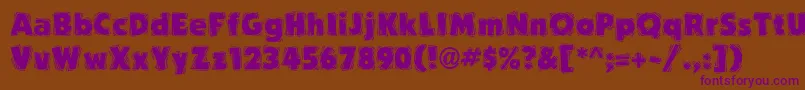 CarverRegular Font – Purple Fonts on Brown Background