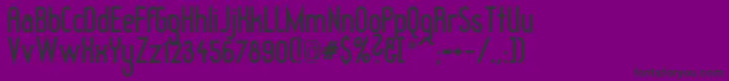 フォントRedhgb – 紫の背景に黒い文字