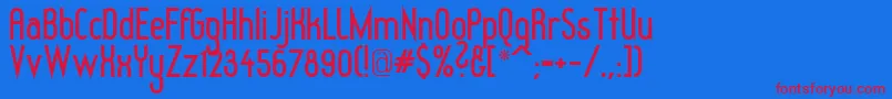 Redhgb Font – Red Fonts on Blue Background