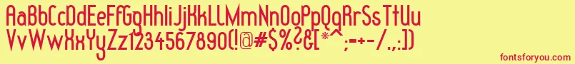 Redhgb Font – Red Fonts on Yellow Background