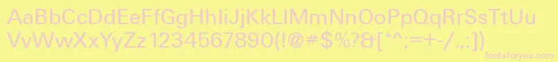 Unique Font – Pink Fonts on Yellow Background